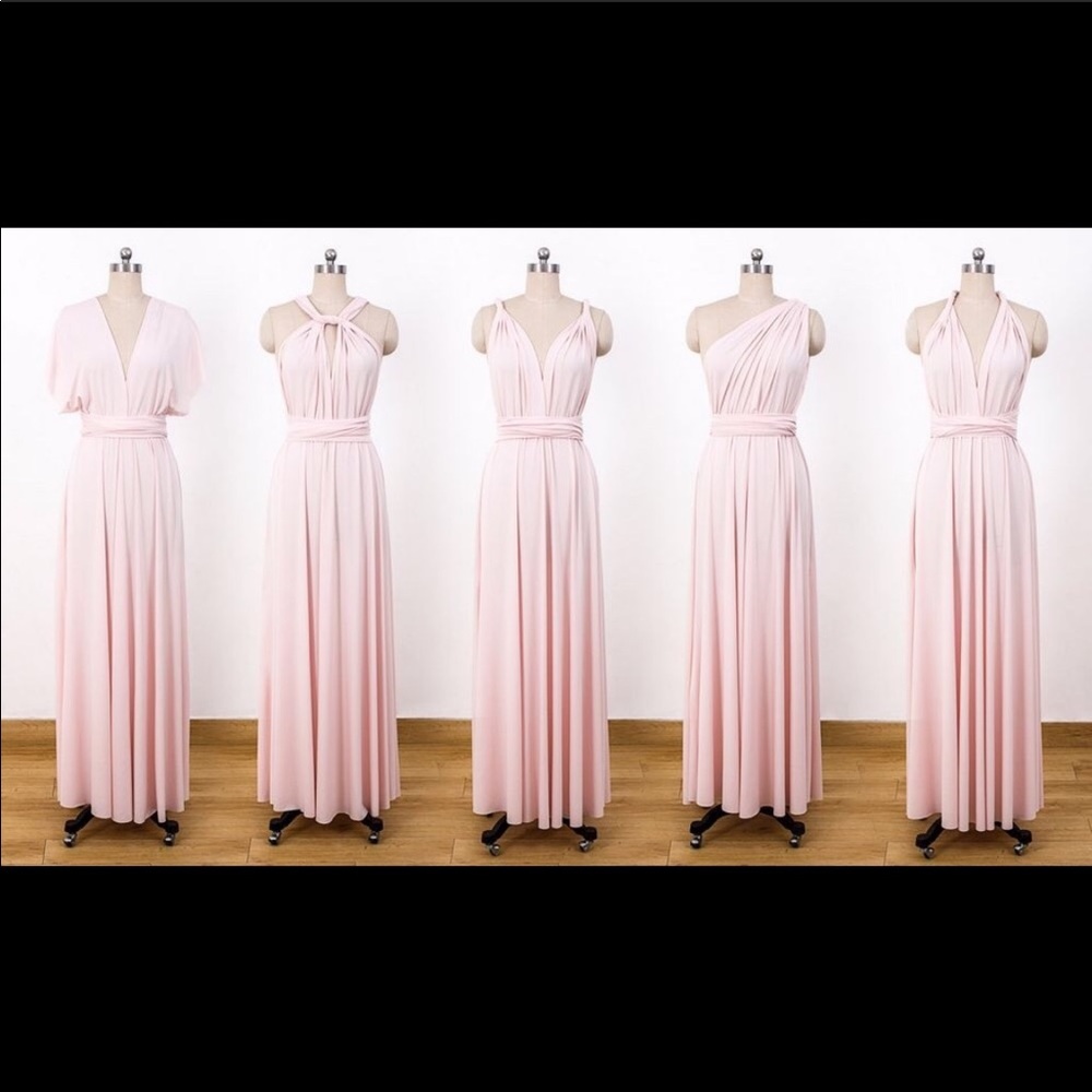 Maxi infinity convertible dress - blush